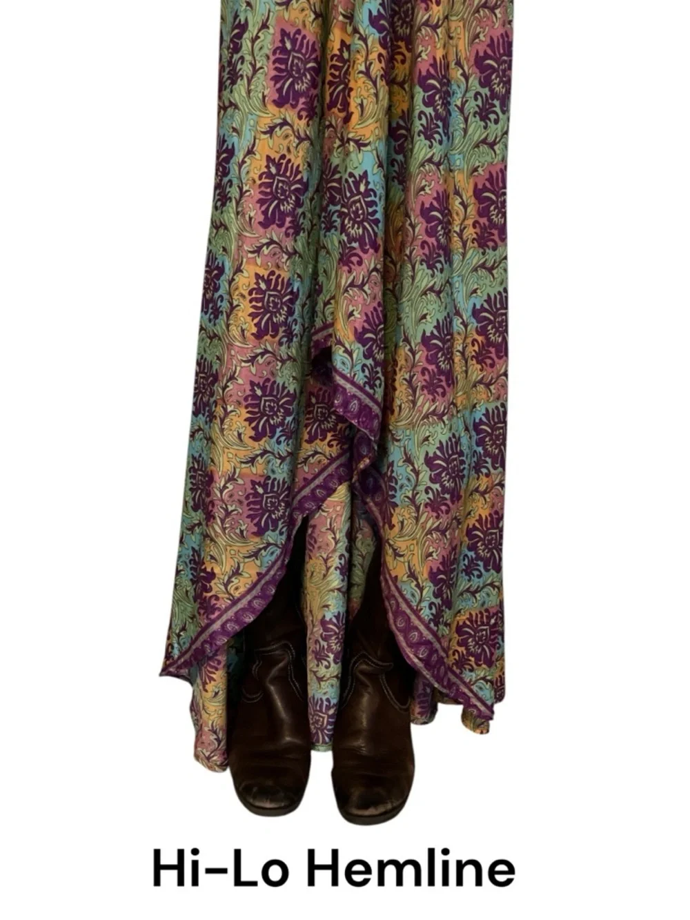 India Boutique Silky Maxi Sari Dress NWT - Picture 6 of 9